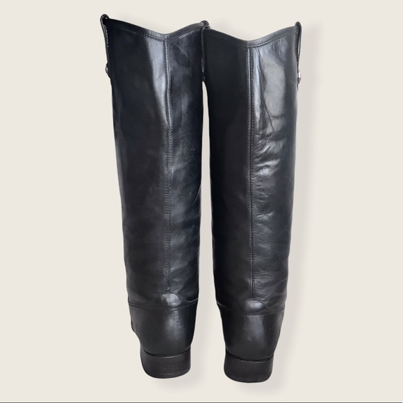 Frye Melissa Button Black Leather Classic Boots - Picture 12 of 16